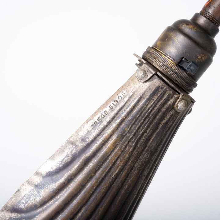 Antique Brass Daisy Joint Machinist Lamp by John Dugdill & Co