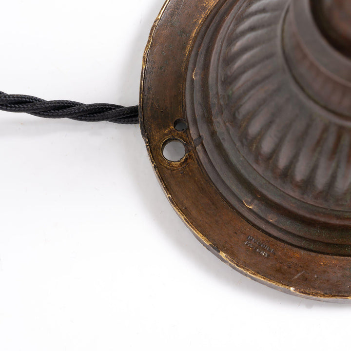 Antique Brass Daisy Joint Machinist Lamp by John Dugdill & Co