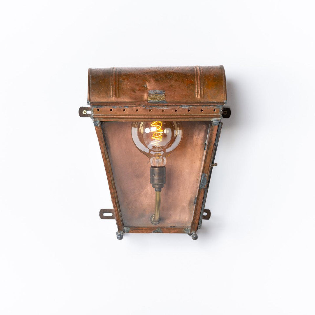 Antique English Copper Wall Lantern by Foster & Pullen