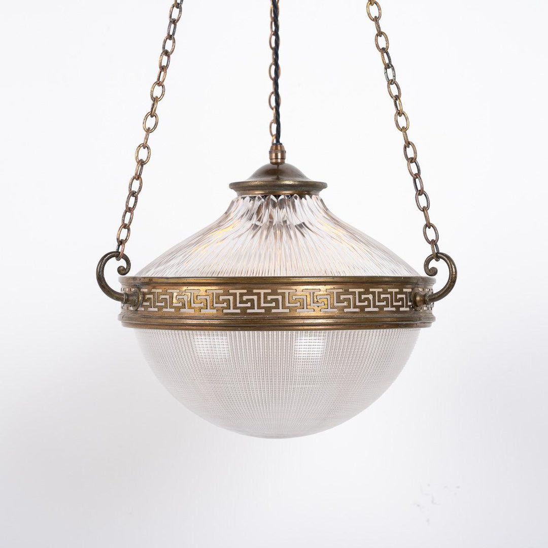 Antique Holophane 12" Blondel Stiletto Bowl Pendant Light