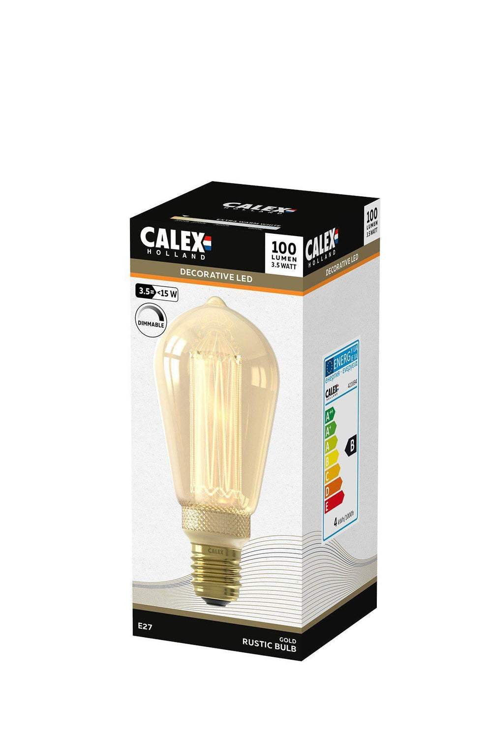 Calex 421694 | LED White Crown Bulb | E27 | T32L | 3.5w
