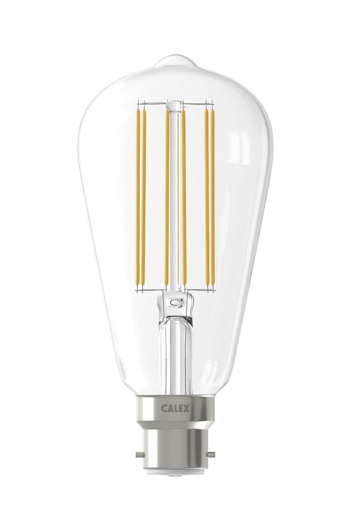 Calex 425405 | LED Clear Filament Rustik Bulb | B22 | ST64 | 4W