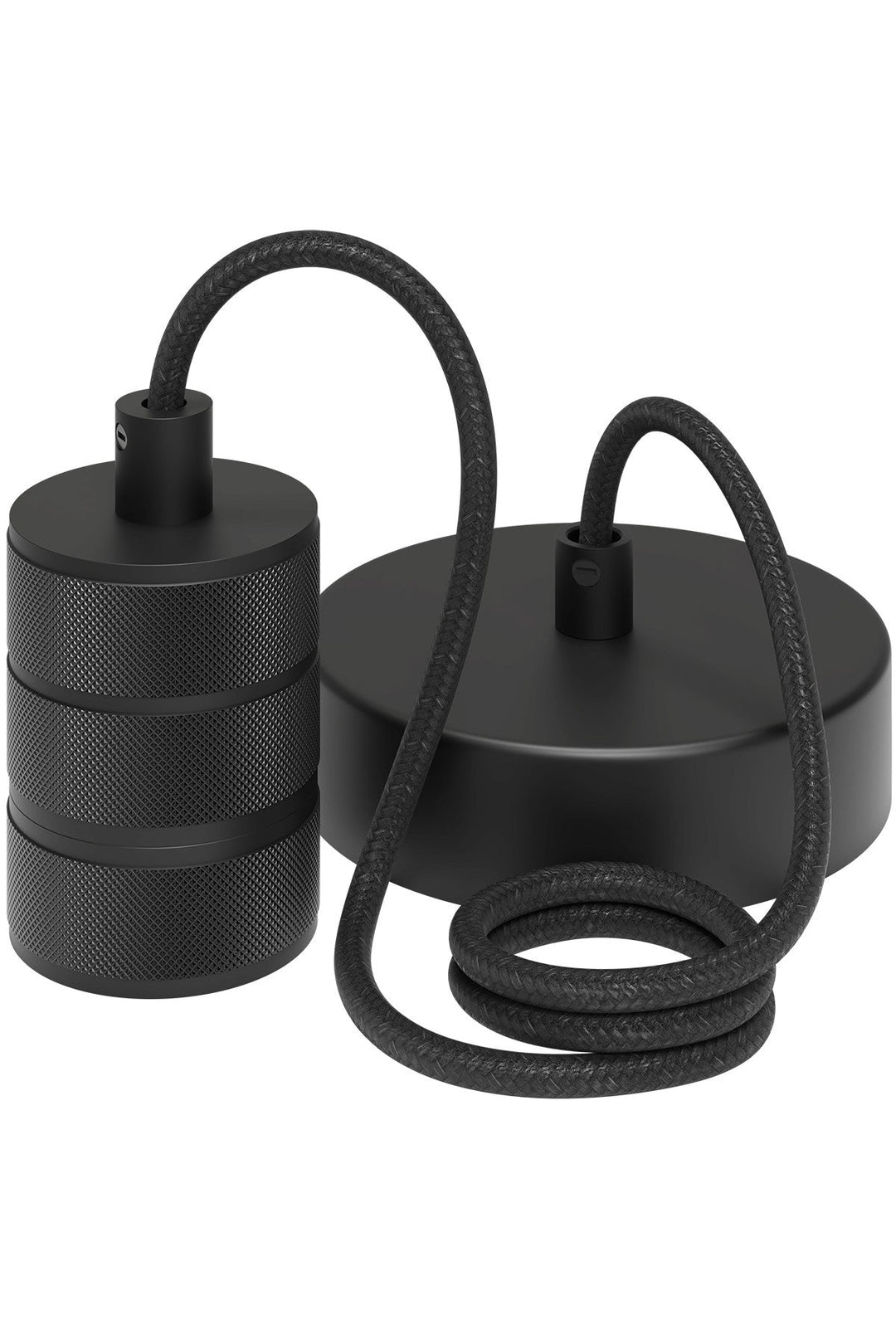 Calex 965242 | Single Decorative E27 Pendant Light Set in Matt Black