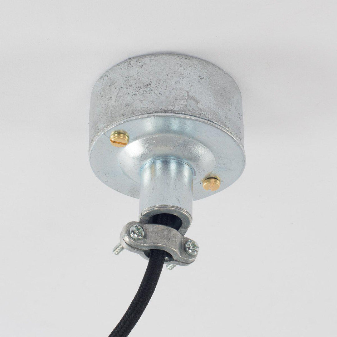 Galvanised Steel Industrial Ceiling Rose with Heavy Duty Cable Grip