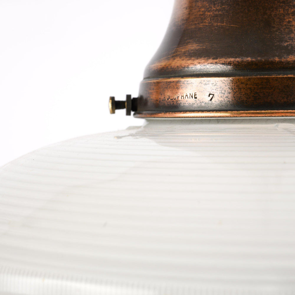 Large Vintage Holophane Flying Saucer Welsh Chapel Pendants