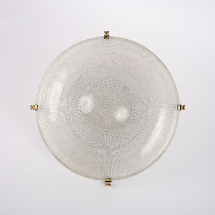 Large Vintage Holophane Flying Saucer Welsh Chapel Pendants