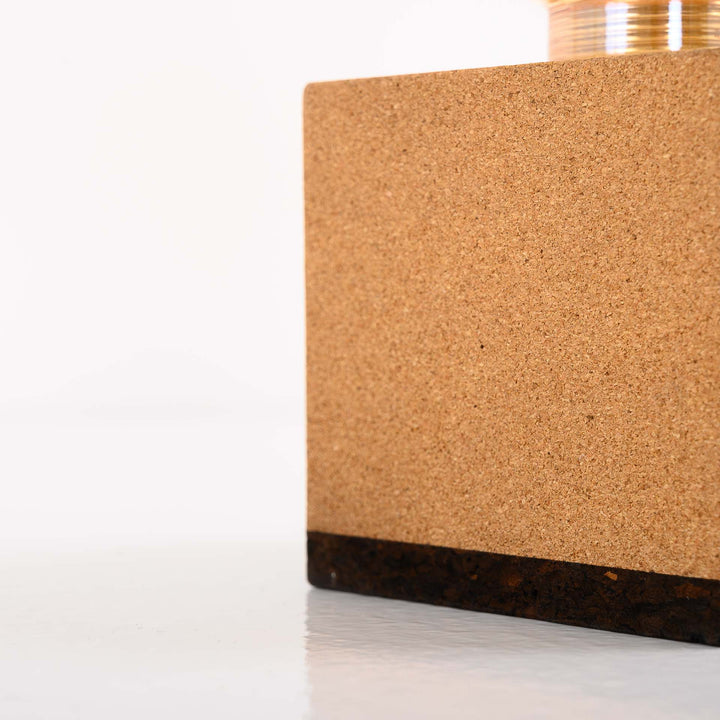 Natural Cork Cube Table Lamp Base