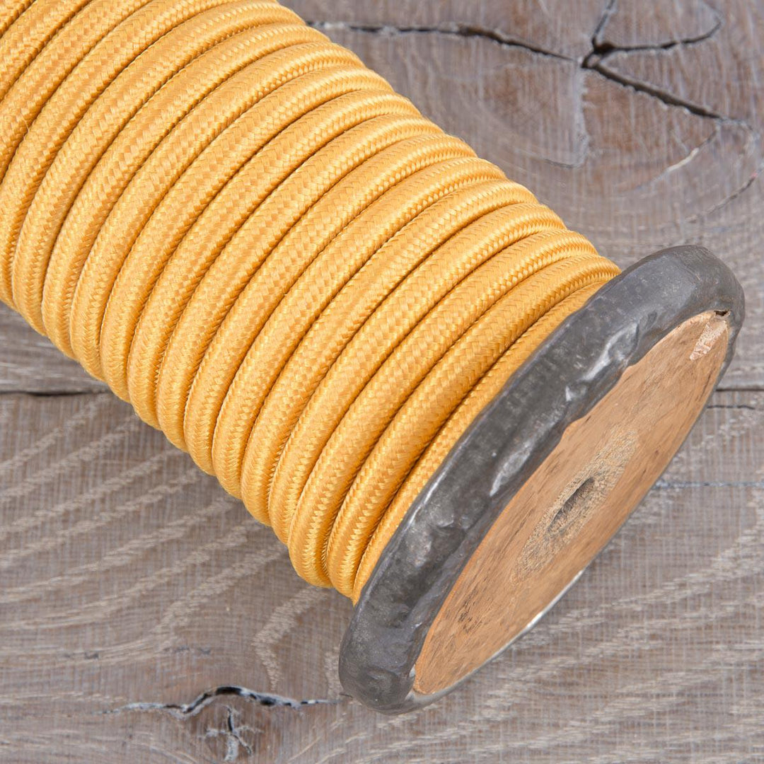 Premium Round Fabric Lighting Cable Rayon - Gold
