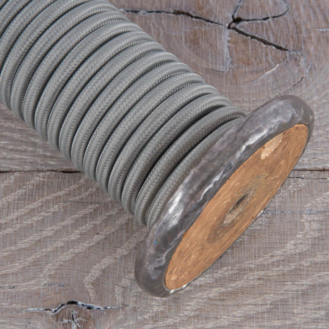 Premium Round Fabric Lighting Cable Rayon - Grey