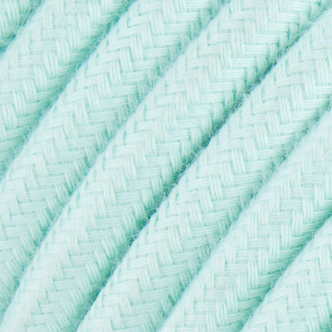 Premium Round Fabric Lighting Cable Rayon - Mint