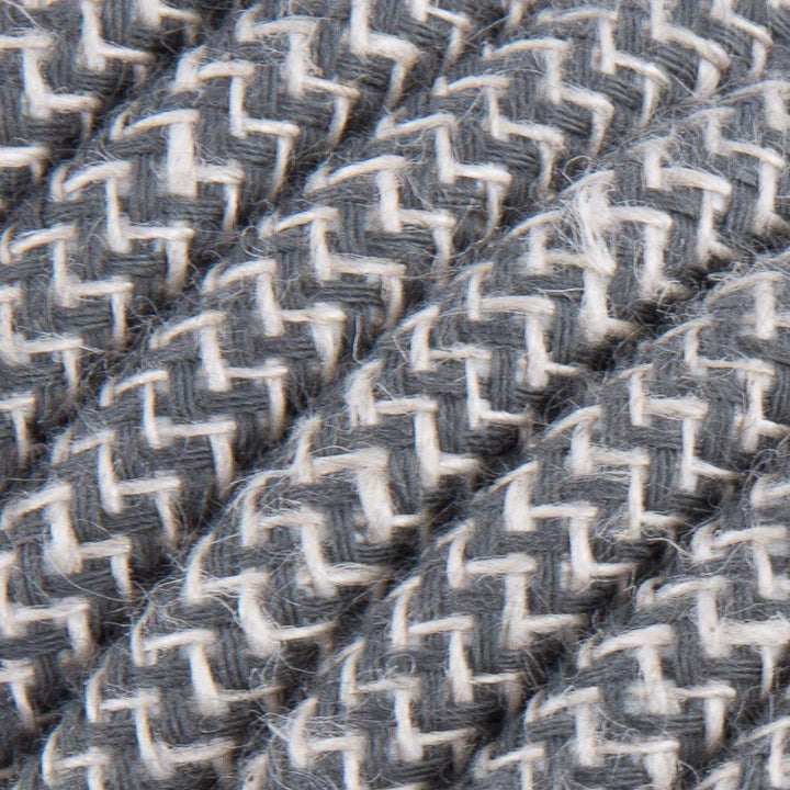 Premium Round Fabric Lighting Cable ZigZag - Anthracite