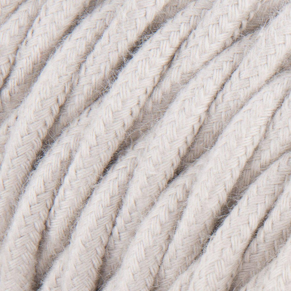 Premium Twisted Fabric Lighting Cable Cotton - Dove