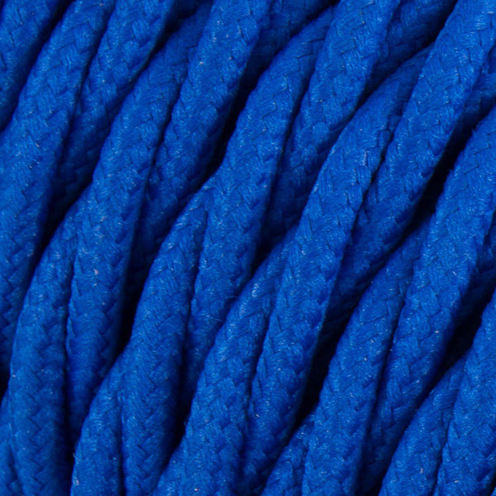 Premium Twisted Fabric Lighting Cable Rayon - Blue