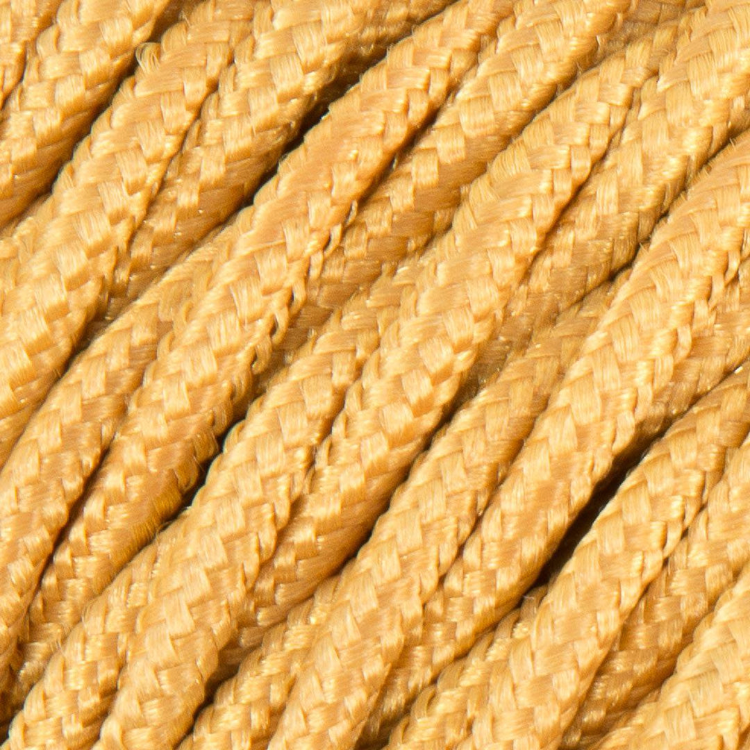 Premium Twisted Fabric Lighting Cable Rayon - Gold