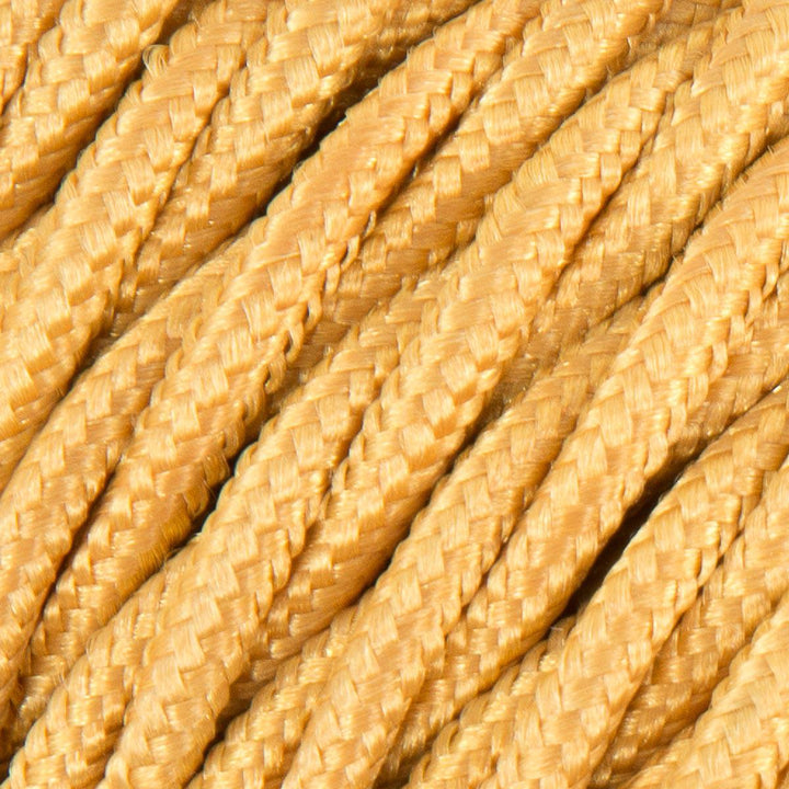 Premium Twisted Fabric Lighting Cable Rayon - Gold