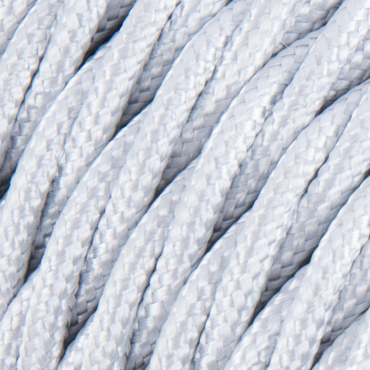 Premium Twisted Fabric Lighting Cable Rayon - Silver