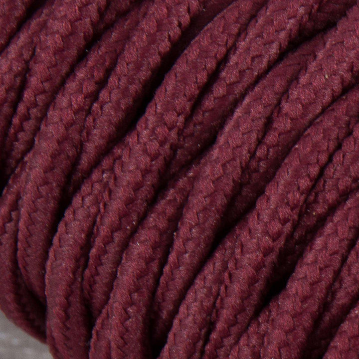 Premium Twisted Fabric Lighting Cable Silk effect - Burgundy