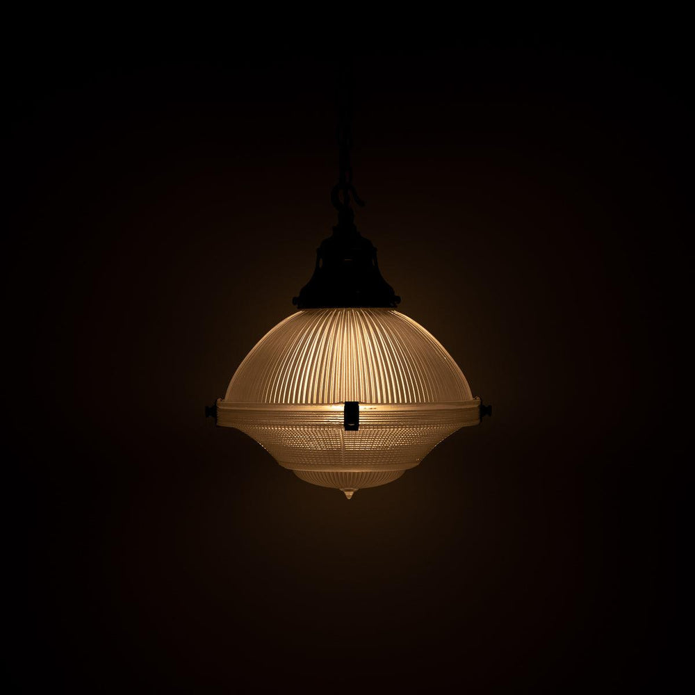 Reclaimed Antique Holophane Reflector - Refractor Pendant Lights