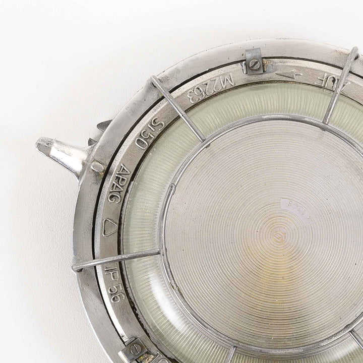 Reclaimed Circular German Ship Bulkghead Lights