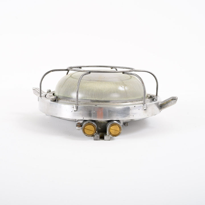 Reclaimed Circular German Ship Bulkghead Lights