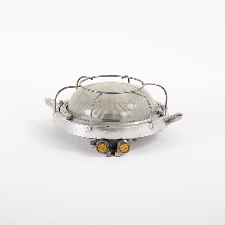 Reclaimed Circular German Ship Bulkghead Lights