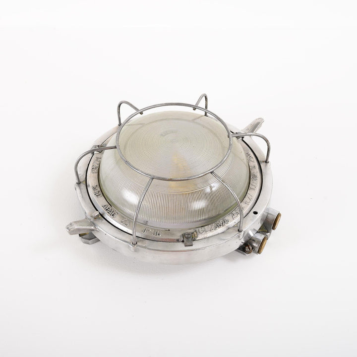 Reclaimed Circular German Ship Bulkghead Lights