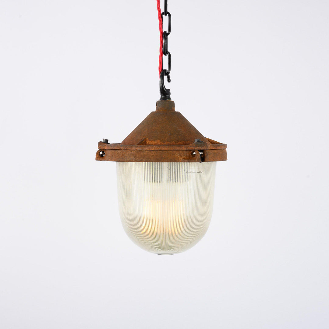 Reclaimed Rusted Prismatic Industrial Light Pendants V2