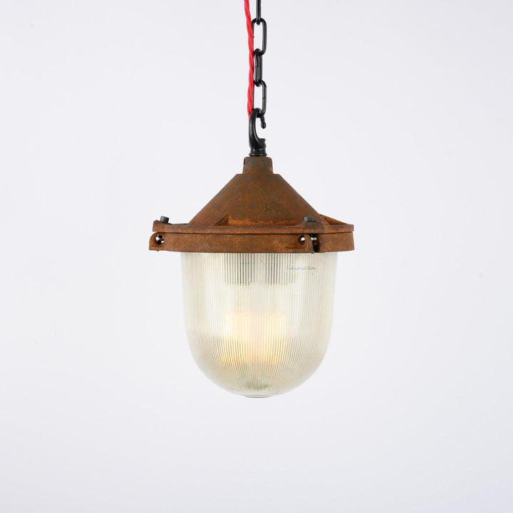 Reclaimed Rusted Prismatic Industrial Light Pendants V2