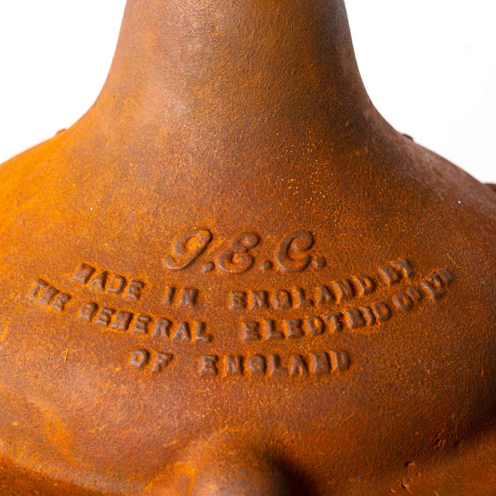 Vintage Heavy Industrial Rusted Finish Flameproof Pendant Lights by GEC