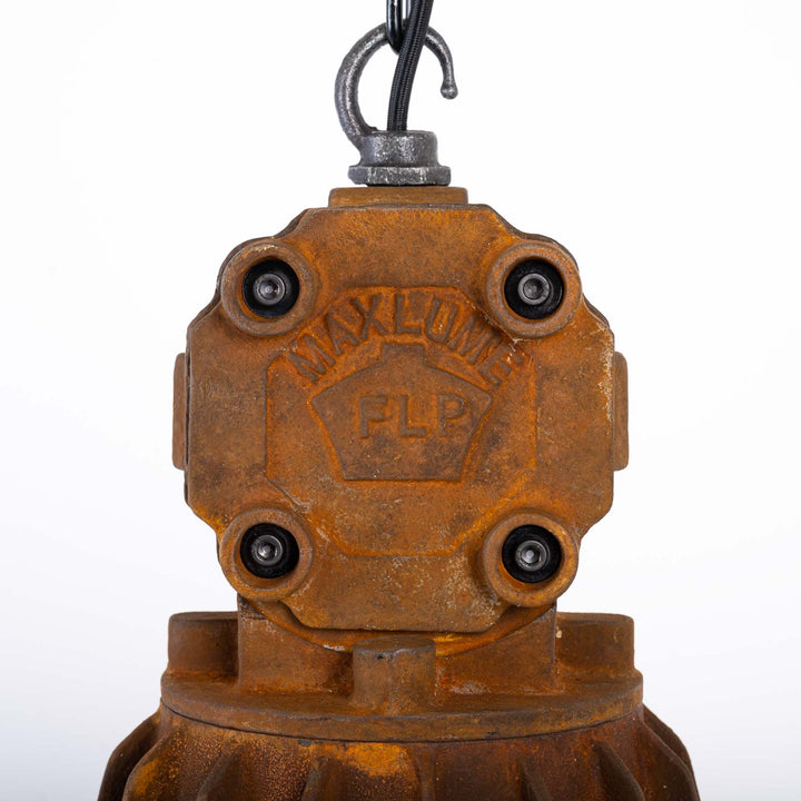 Vintage Industrial XL Flameproof Cast Pendant Lights by Maxlume
