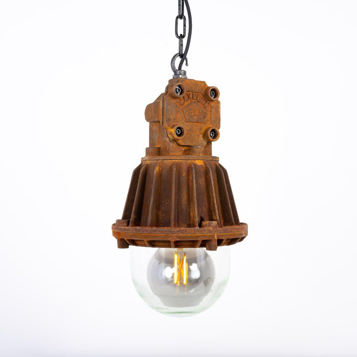 Vintage Industrial XL Flameproof Cast Pendant Lights by Maxlume