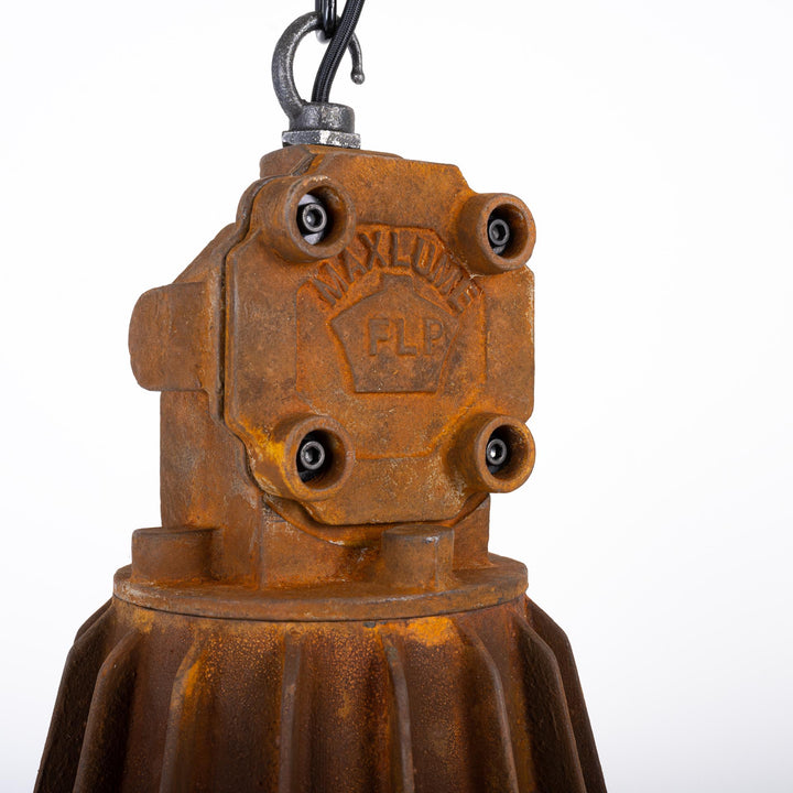 Vintage Industrial XL Flameproof Cast Pendant Lights by Maxlume