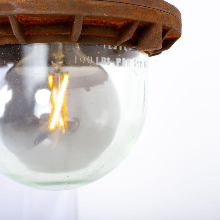 Vintage Industrial XL Flameproof Cast Pendant Lights by Maxlume