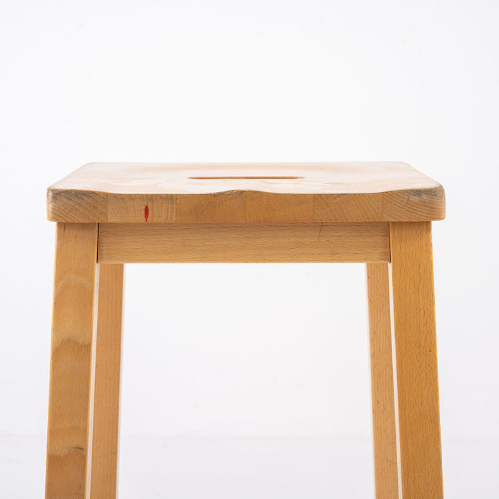 Vintage Reclaimed Solid Beech School Laboratory Stools