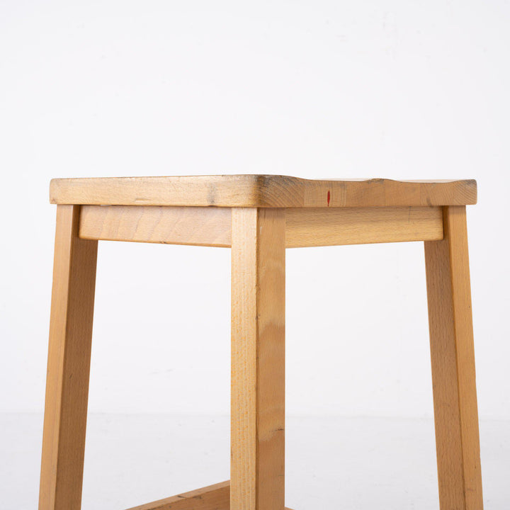 Vintage Reclaimed Solid Beech School Laboratory Stools