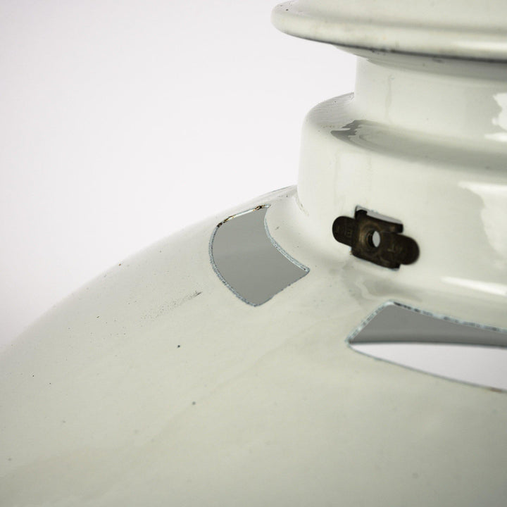 White Enamel Industrial Pendants with Perforated Neck by Thorlux