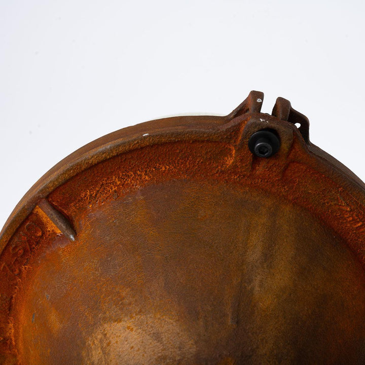 XL Extreme Rusted Industrial Pendant Lights with Prismatic Glass