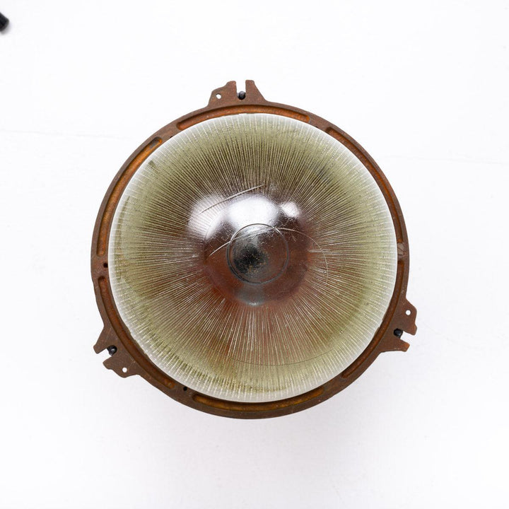 XL Extreme Rusted Industrial Pendant Lights with Prismatic Glass