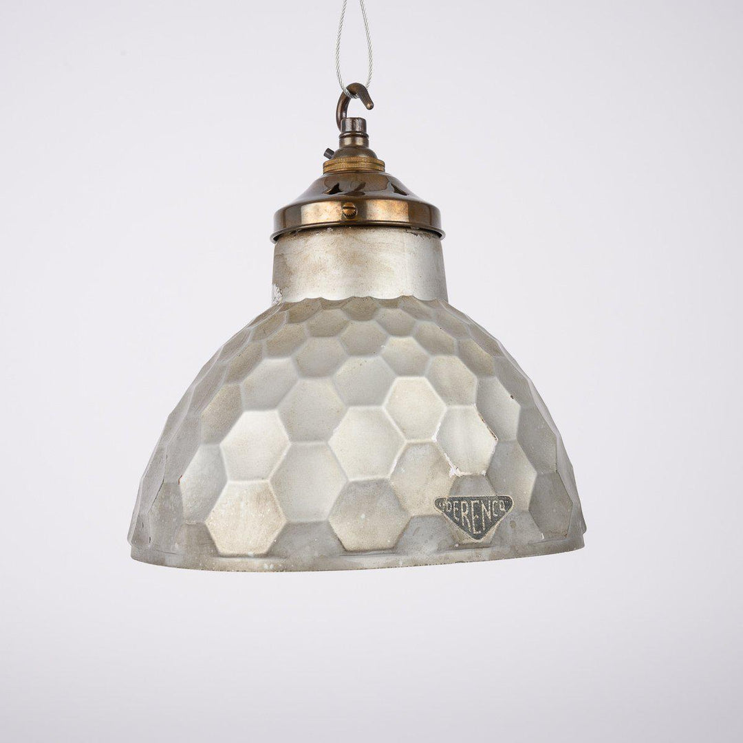 Antique Mirrored Glass Light Pendants by Derenco