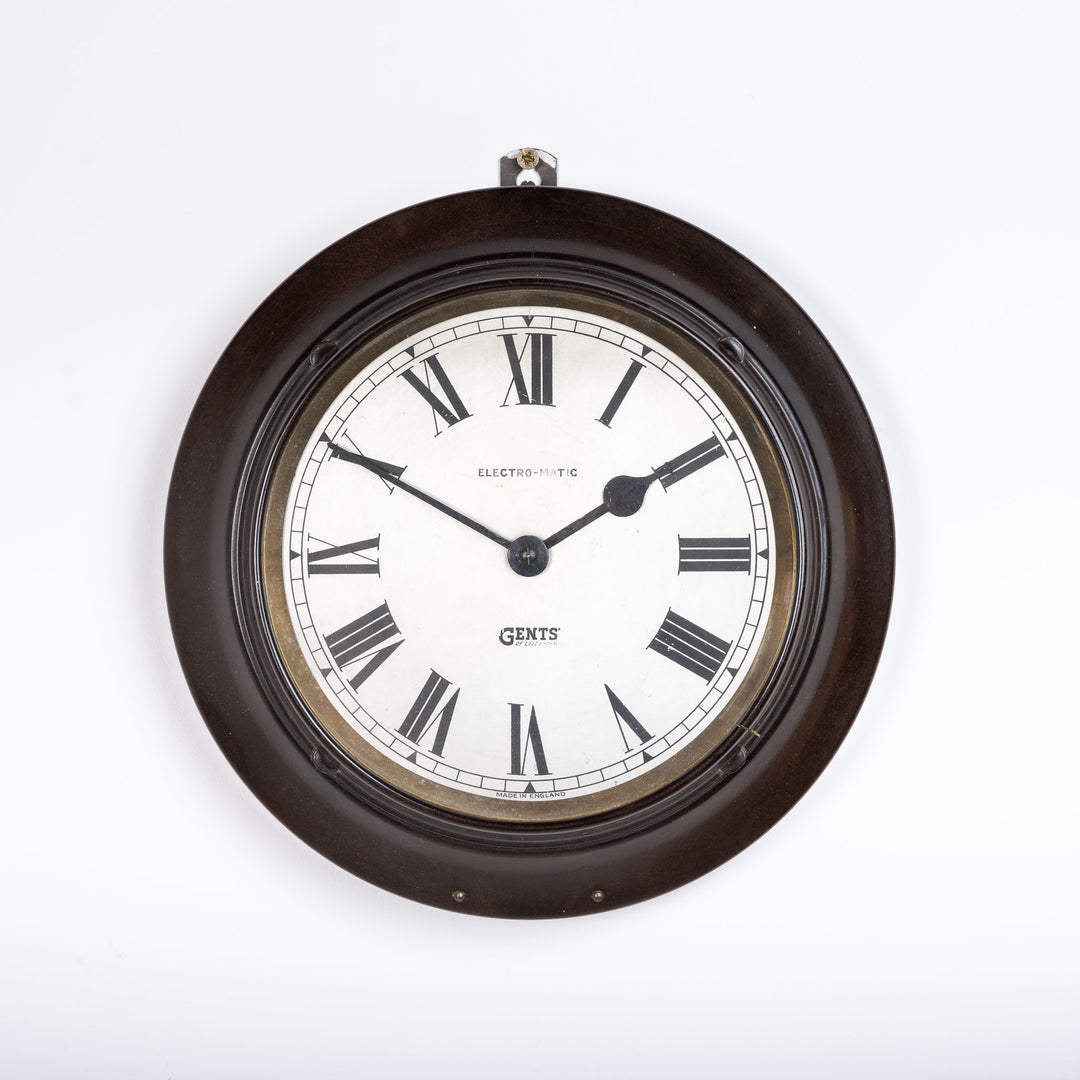 Art Deco Bakelite "Electro-Matic" Wall Clock by Gents of Leicester · England