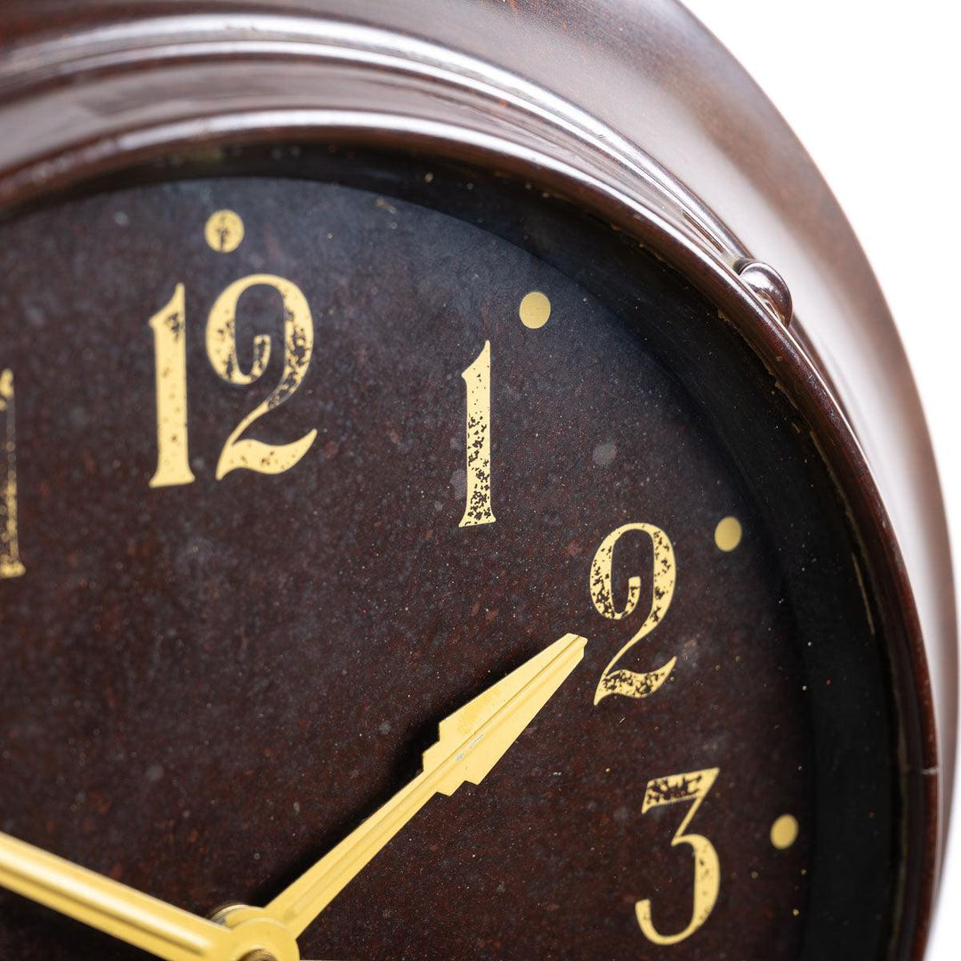 Art Deco Wall Clock in Bakelite Case by Gents of Leicester