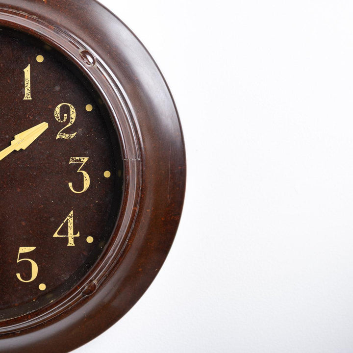 Art Deco Wall Clock in Bakelite Case by Gents of Leicester