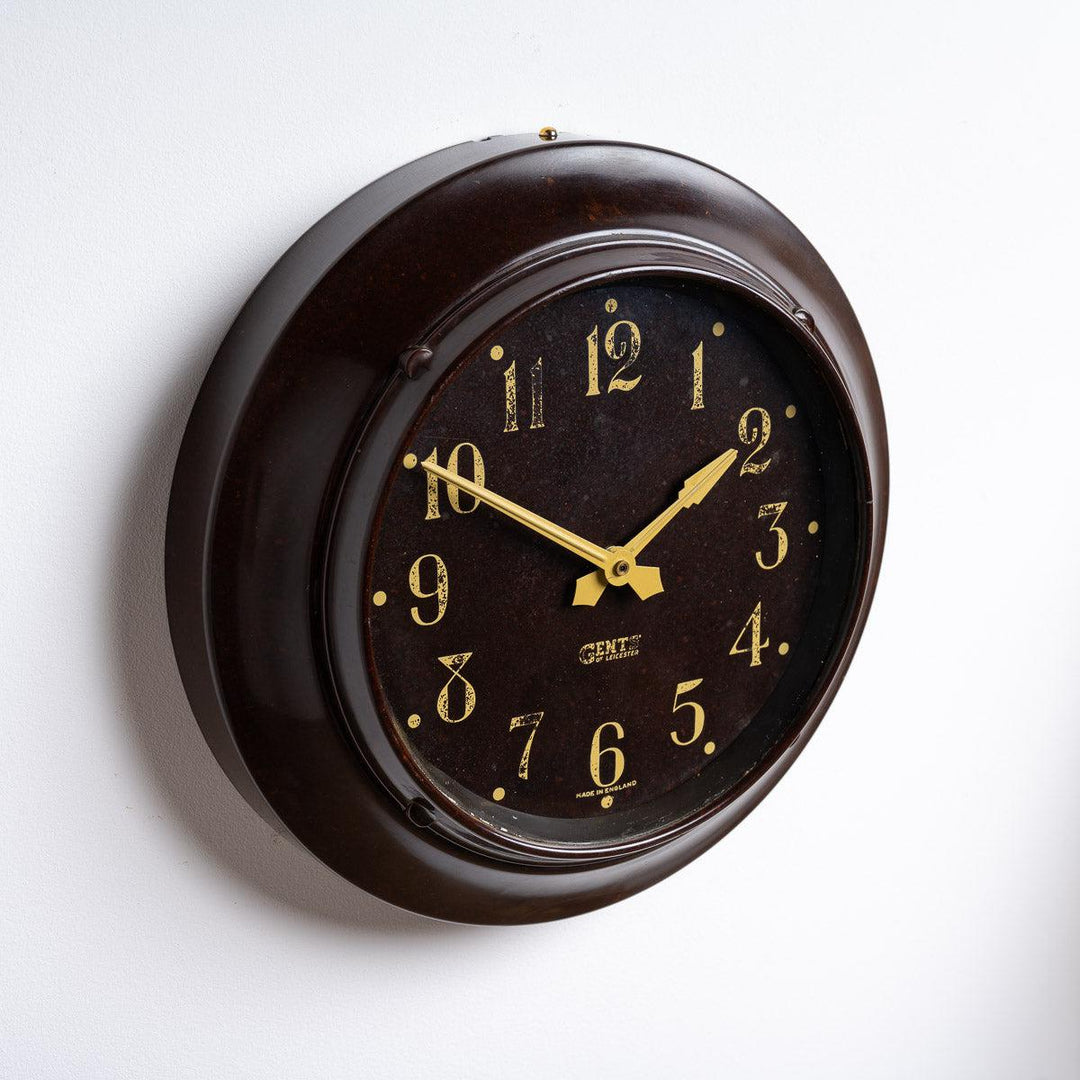 Art Deco Wall Clock in Bakelite Case by Gents of Leicester