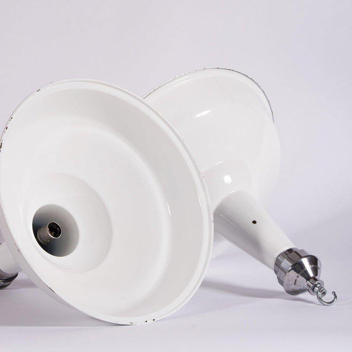 Benjamin Electric Industrial XL White Enamel Factory Lights