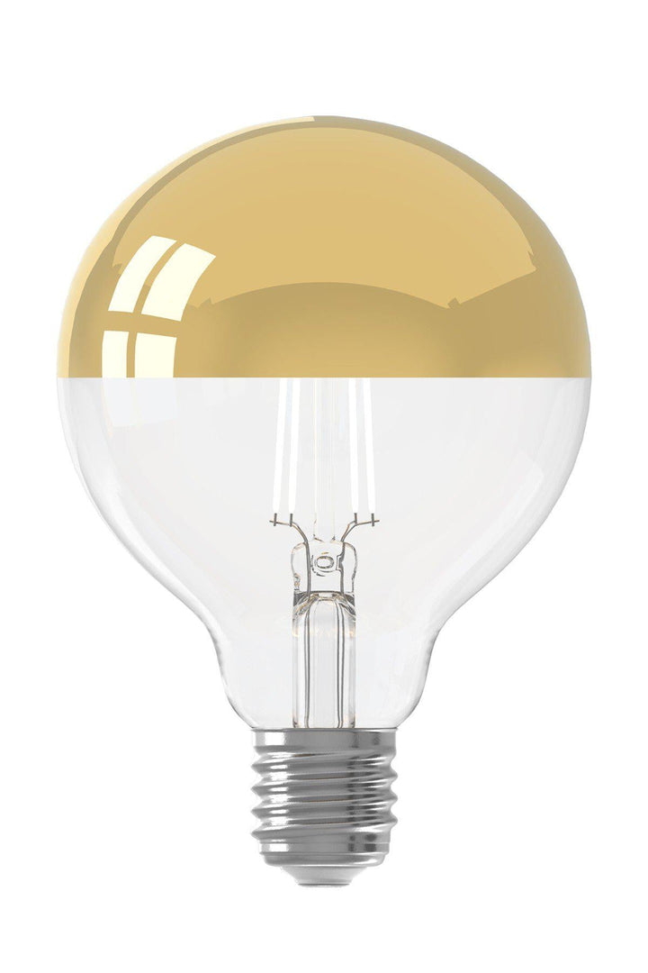 Calex 425456 | LED Gold Filament Bulb | Mirror Top | E27 | G95 | 4W