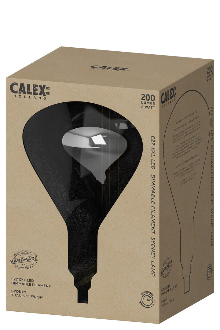 Calex 425926 | LED Titanium XXL Sydney Bulb | E27 | 8W