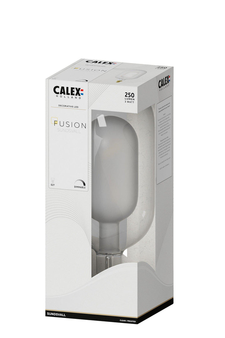 Calex 426132 | LED Clear/Frosted Fusion Sundsvall Bulb | E27 | T150 | 3W