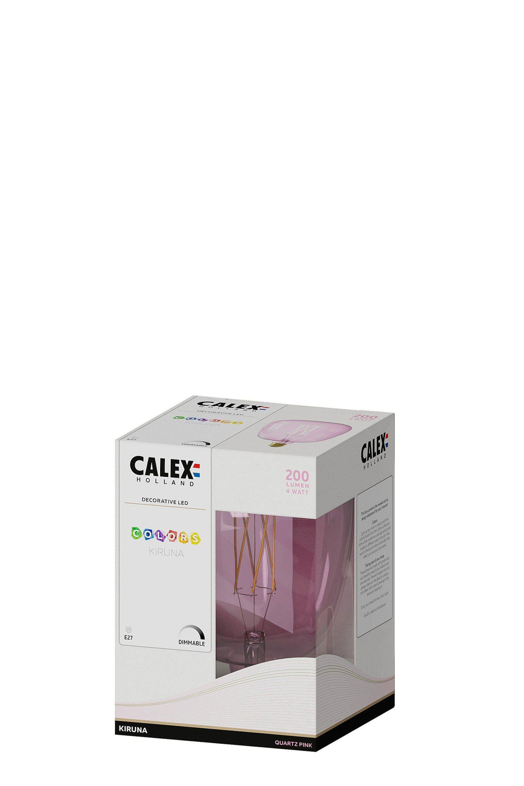 Calex 426210 | LED Quartz Pink Kiruna Bulb | E27 | 4W