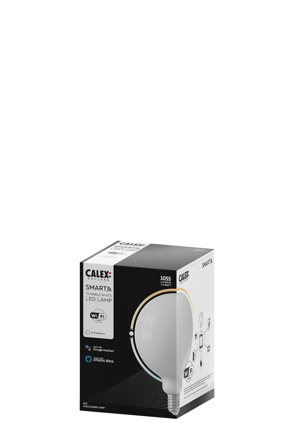 Calex 429082 | LED Softline Globe Bulb | E27 | G125 | 7.5W | Smart Bulb