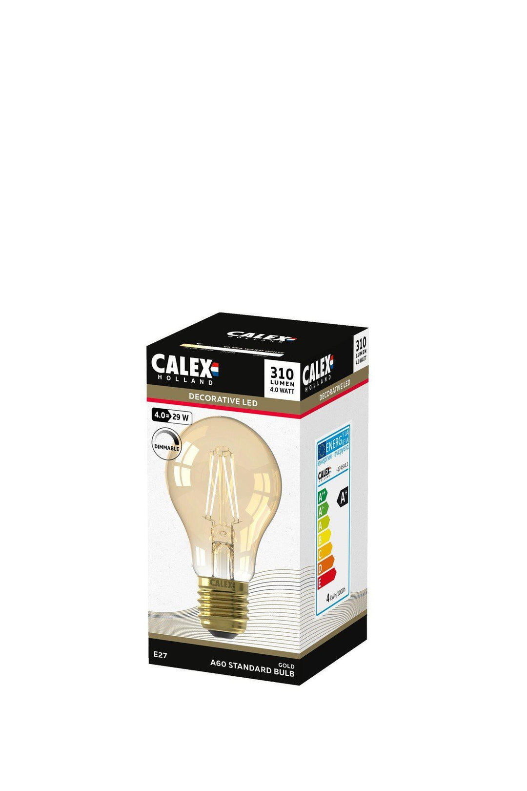 Calex 474504 | LED GLS Gold Filament Bulb | E27 | A60 |4W